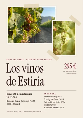Cata de vinos — los vinos de Estiria