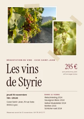 Dégustation de vins — les vins de Styrie