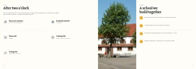 Pages 12–13 of Presentation brochure for an independent school – 16 pages