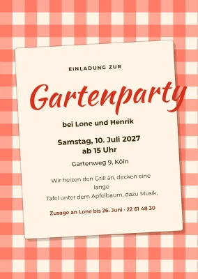 Gartenparty in Skagen — Einladung