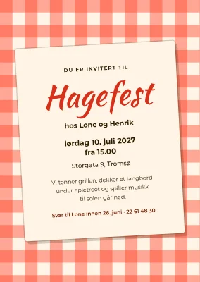 Hagefest i Skagen — invitasjon