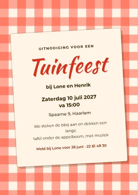 Tuinfeest in Skagen — uitnodiging