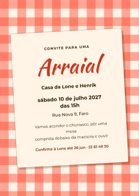 Festa no jardim em Skagen — convite