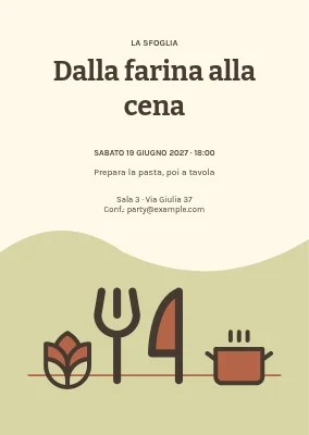 Dalla farina alla cena