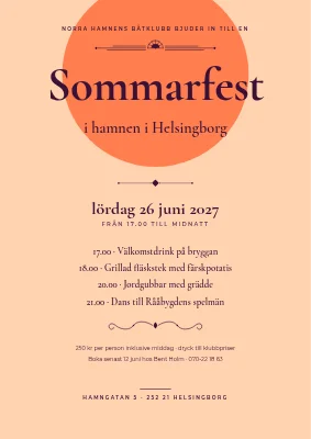 Sommarfest i hamnen — klassiskt boktryck