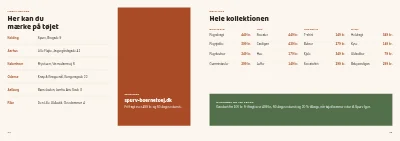 Side 22–23 af Sæsonkollektion for børnetøjsmærke – 24 sider