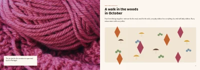 Pages 4–5 of Seasonal collection for a children's clothing brand – 24 pages