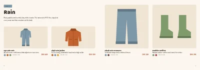 Pages 6–7 of Seasonal collection for a children's clothing brand – 24 pages