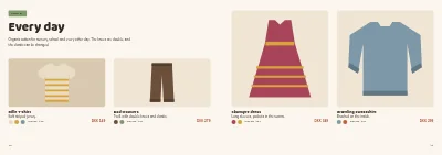 Pages 10–11 of Seasonal collection for a children's clothing brand – 24 pages