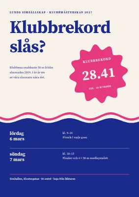 Simgala med rekordklistermärke — affisch
