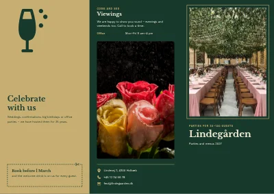 Party venue: parties and menus