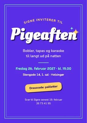 Pigeaften — invitation