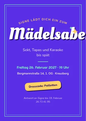 Mädelsabend — Einladung