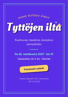 Tyttöjen ilta — kutsu