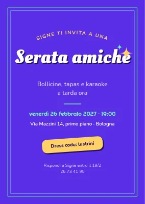 Serata tra ragazze — invito
