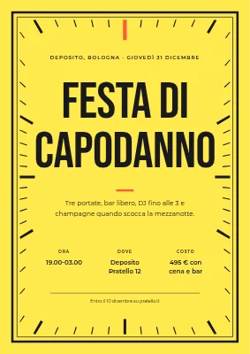 Festa di San Silvestro — cornice a quadrante d'orologio