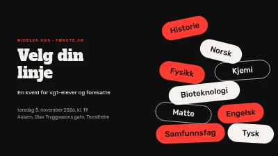 Videregående utdanningsprogrammer — informasjonskveld