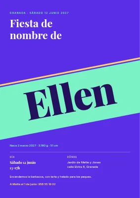 Fiesta del nombre — nombre sobre una banda inclinada