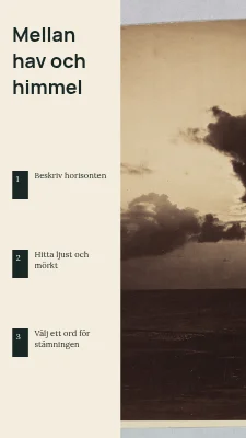 Mellan vatten och himmel · Fotochecklista