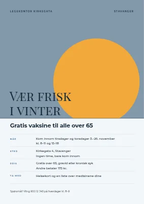 Influensavaksine — drop-in i november