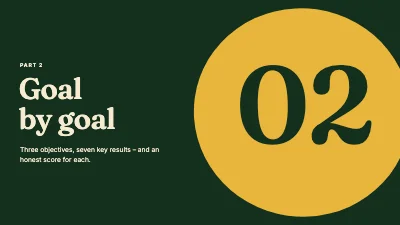 Page 4 of OKR review — quarterly