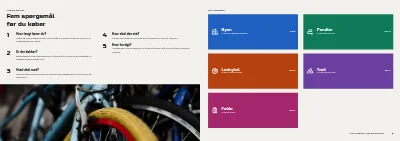 Side 4–5 af Produktguide for cykelforhandler med elcykler – 24 sider