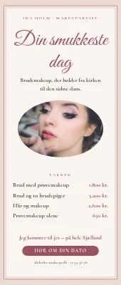 Roll-up til makeupartist — brudemakeup
