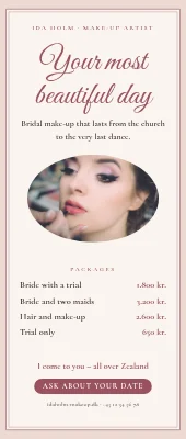 Make-up artist roll-up — bridal make-up