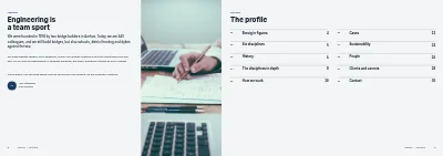 Pages 2–3 of Company profile for an engineering consultancy – 32 pages