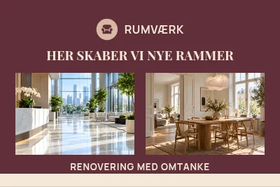 RUMVÆRK — byggepladsskilt renovering