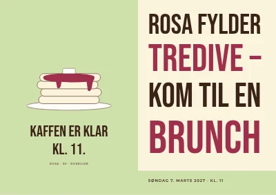 30-års fødselsdag med brunch