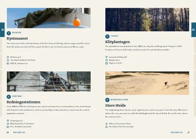 Pages 20–21 of Town guide for a coastal town – 96 pages