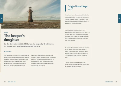 Pages 28–29 of Town guide for a coastal town – 96 pages