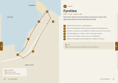 Pages 60–61 of Town guide for a coastal town – 96 pages