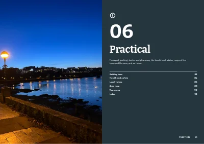 Pages 80–81 of Town guide for a coastal town – 96 pages