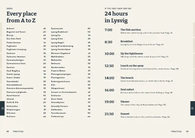 Pages 92–93 of Town guide for a coastal town – 96 pages