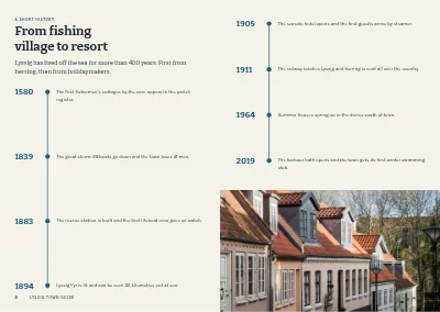 Pages 8–9 of Town guide for a coastal town – 96 pages