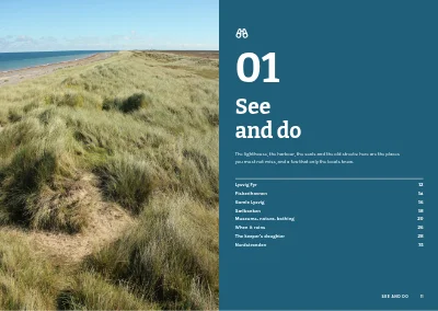 Pages 10–11 of Town guide for a coastal town – 96 pages