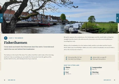 Pages 14–15 of Town guide for a coastal town – 96 pages