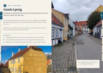 Pages 16–17 of Town guide for a coastal town – 96 pages