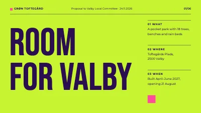Proposal to the council — pocket park
