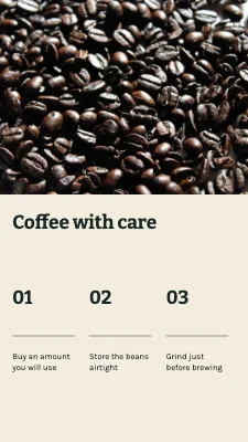 Coffee with care · Visual recipe