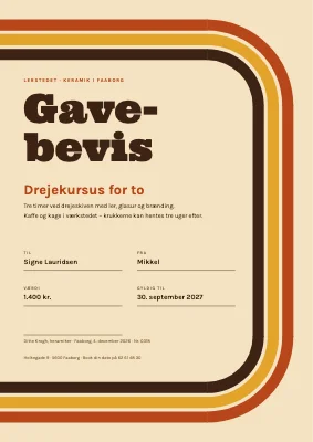 Gavebevis — drejekursus
