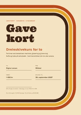 Gavebevis — keramikkurs