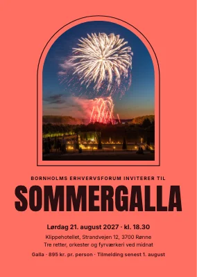 Sommergalla — fyrværkeri i buevindue