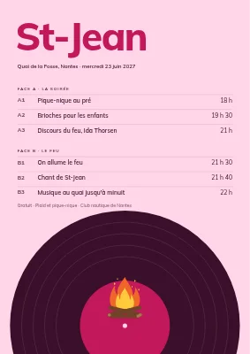 Veille de la Saint-Jean — le disque et le feu de joie