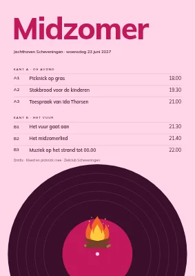 Midzomeravond — de plaat en het vuur