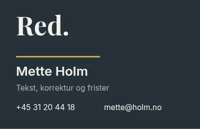 Redaktør