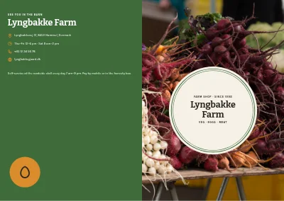 Cover of Farm shop booklet – 12 pages