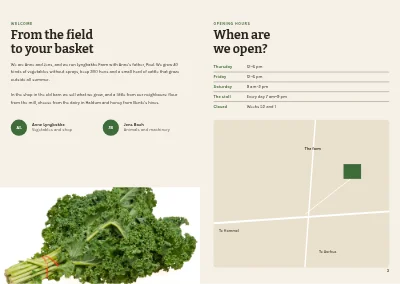Pages 2–3 of Farm shop booklet – 12 pages
